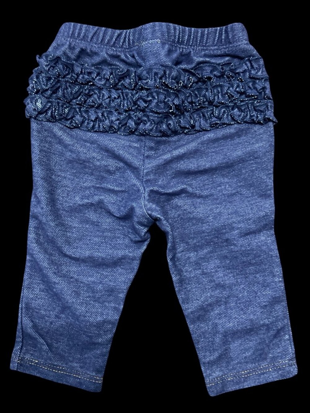 🌻10/$25 - Blue Leggings w/ Ruffle Bottom Detail